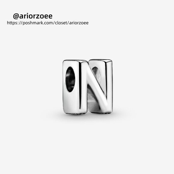 Pandora Letter N Alphabet Charm - Picture 1 of 6